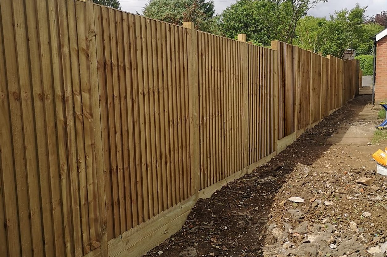 Timber garden fence